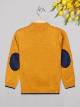 Load image into Gallery viewer, Boys winter woolen full sleeves round neck sweater in yellow color
